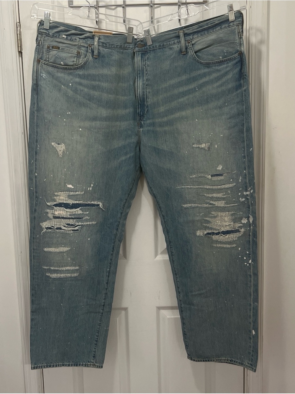 Polo Ralph Lauren Men's Blue Authentic Denim Varick Slim Straight Jeans 50B X 30